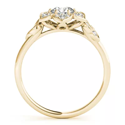 Gia Petal Halo Engagement Ring