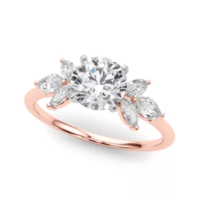 Ada Marquise Diamond Cluster Engagement Ring
