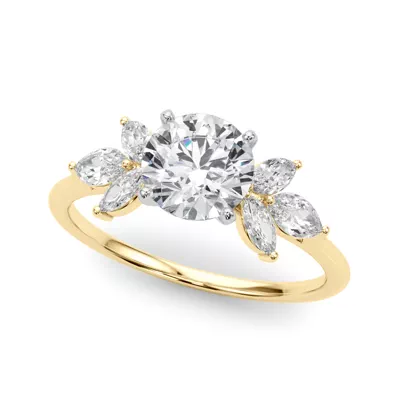 Ada Marquise Diamond Cluster Engagement Ring