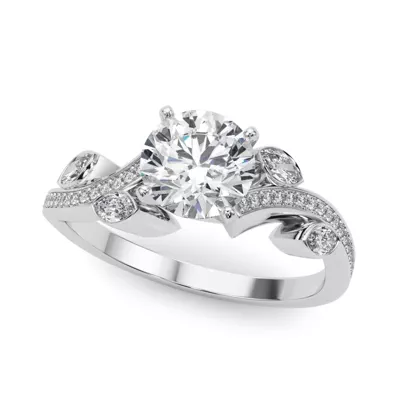 Poppy Nature Inspired Diamond Engagement Ring