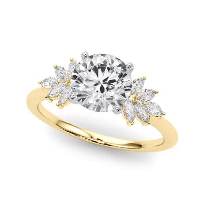 Clara Marquise Diamond Cluster Engagement Ring