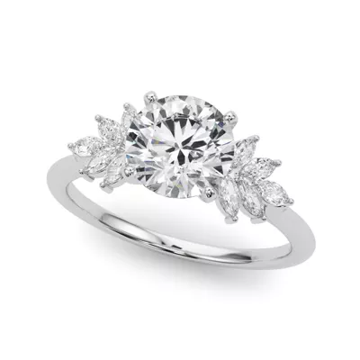 Clara Marquise Diamond Cluster Engagement Ring