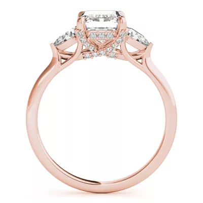 Lilith Three Stone Diamond Engagement Ring
