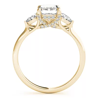 Lilith Three Stone Diamond Engagement Ring