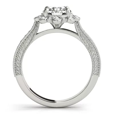 Elodie Vintage Inspired Halo Engagement Ring