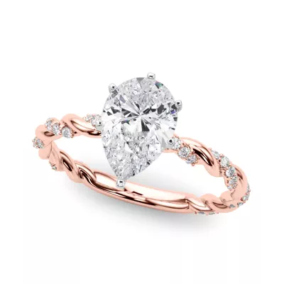 Freya Diamond Twist Engagement Ring