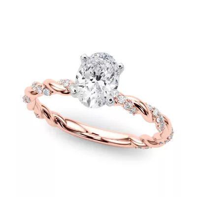 Freya Diamond Twist Engagement Ring