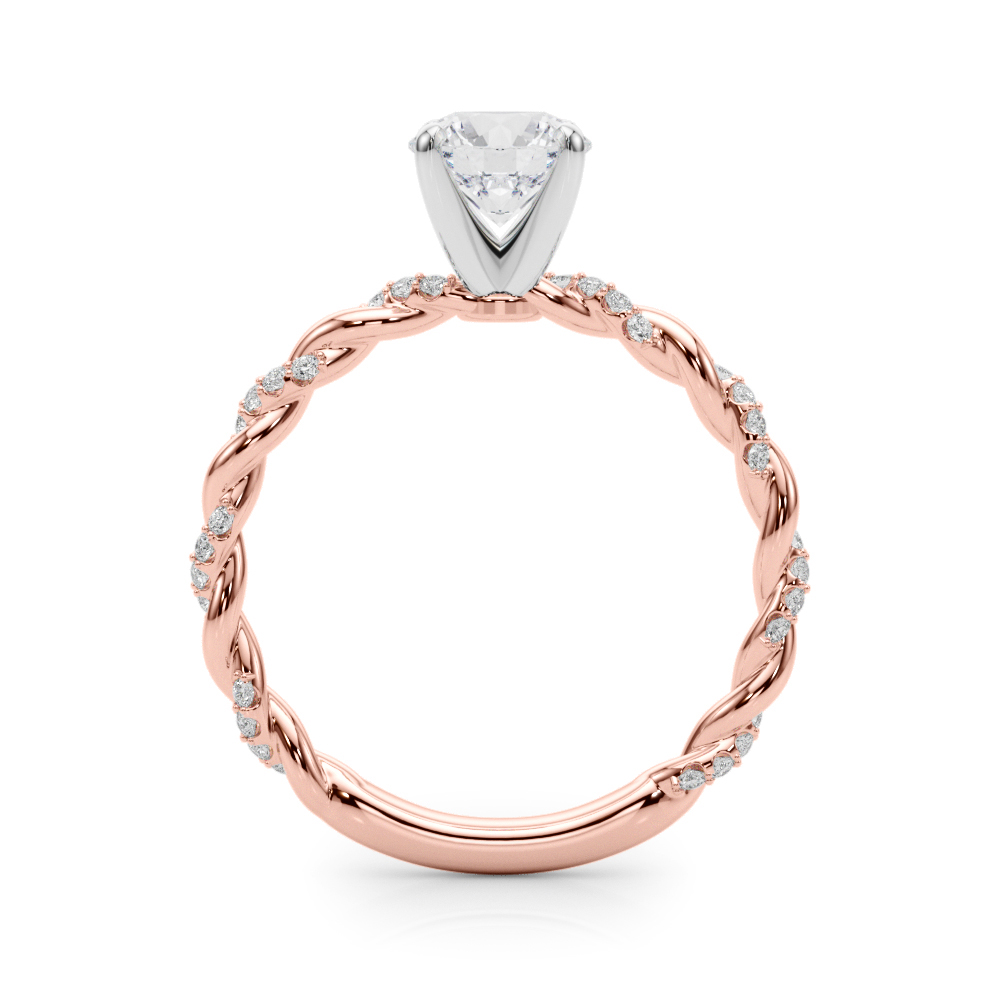Freya Diamond Twist Engagement Ring - 14K Yellow Gold