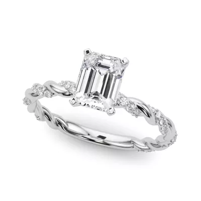 Freya Lab Diamond Twist Engagement Ring