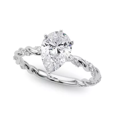 Freya Lab Diamond Twist Engagement Ring