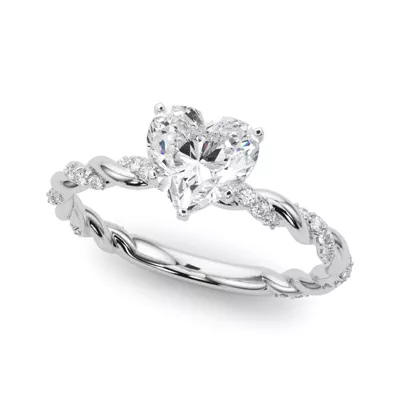 Freya Lab Diamond Twist Engagement Ring