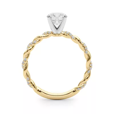 Freya Lab Diamond Twist Engagement Ring