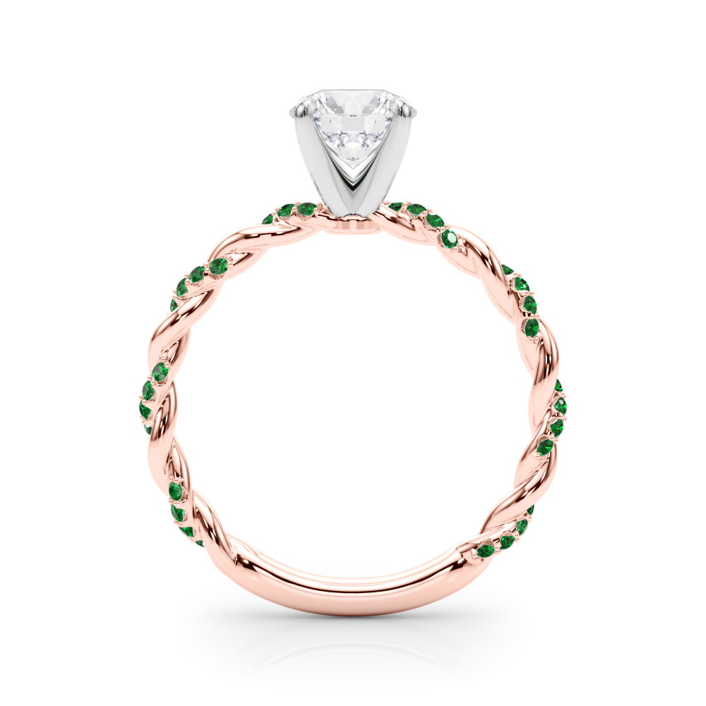 Freya Lab Emerald Twist Engagement Ring