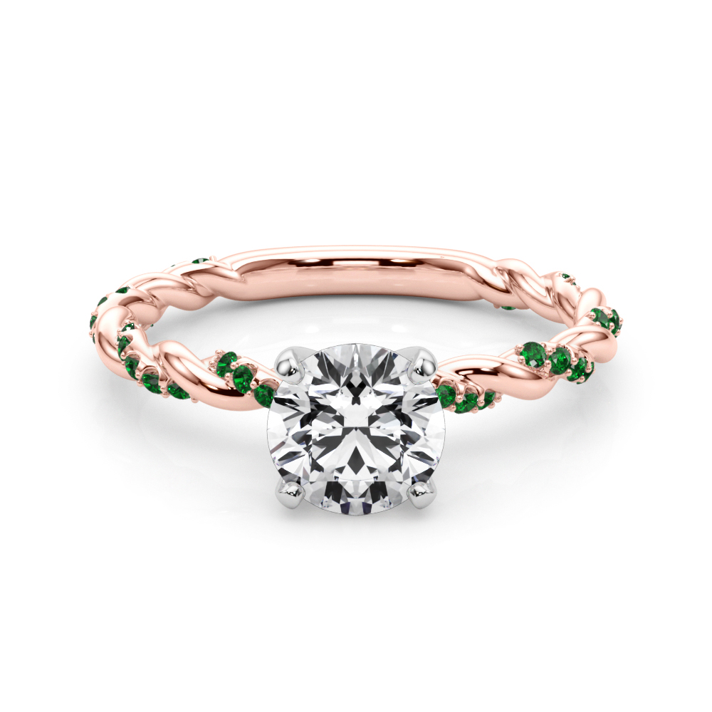 Freya Lab Emerald Twist Engagement Ring