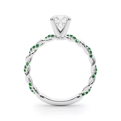 Freya Lab Emerald Twist Engagement Ring