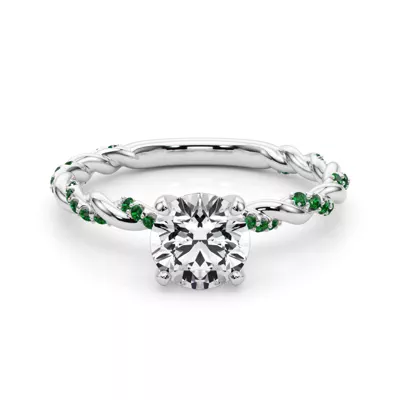 Freya Lab Emerald Twist Engagement Ring