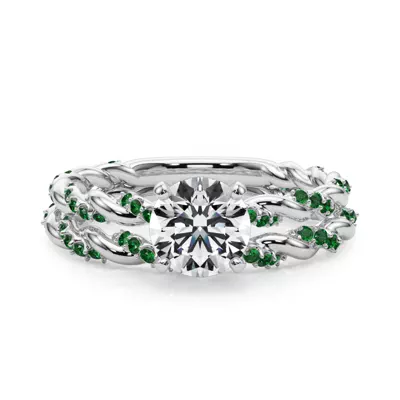 Freya Lab Emerald Twist Engagement Ring