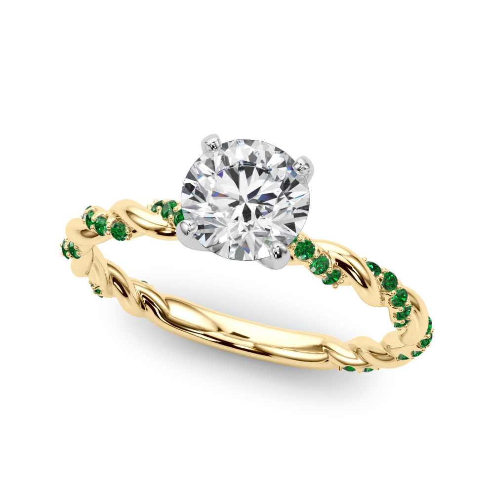 Freya Lab Emerald Twist Engagement Ring