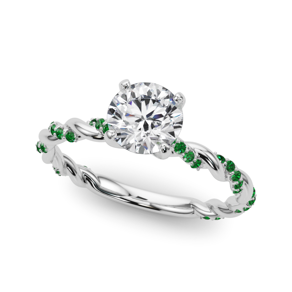 Freya Lab Emerald Twist Engagement Ring