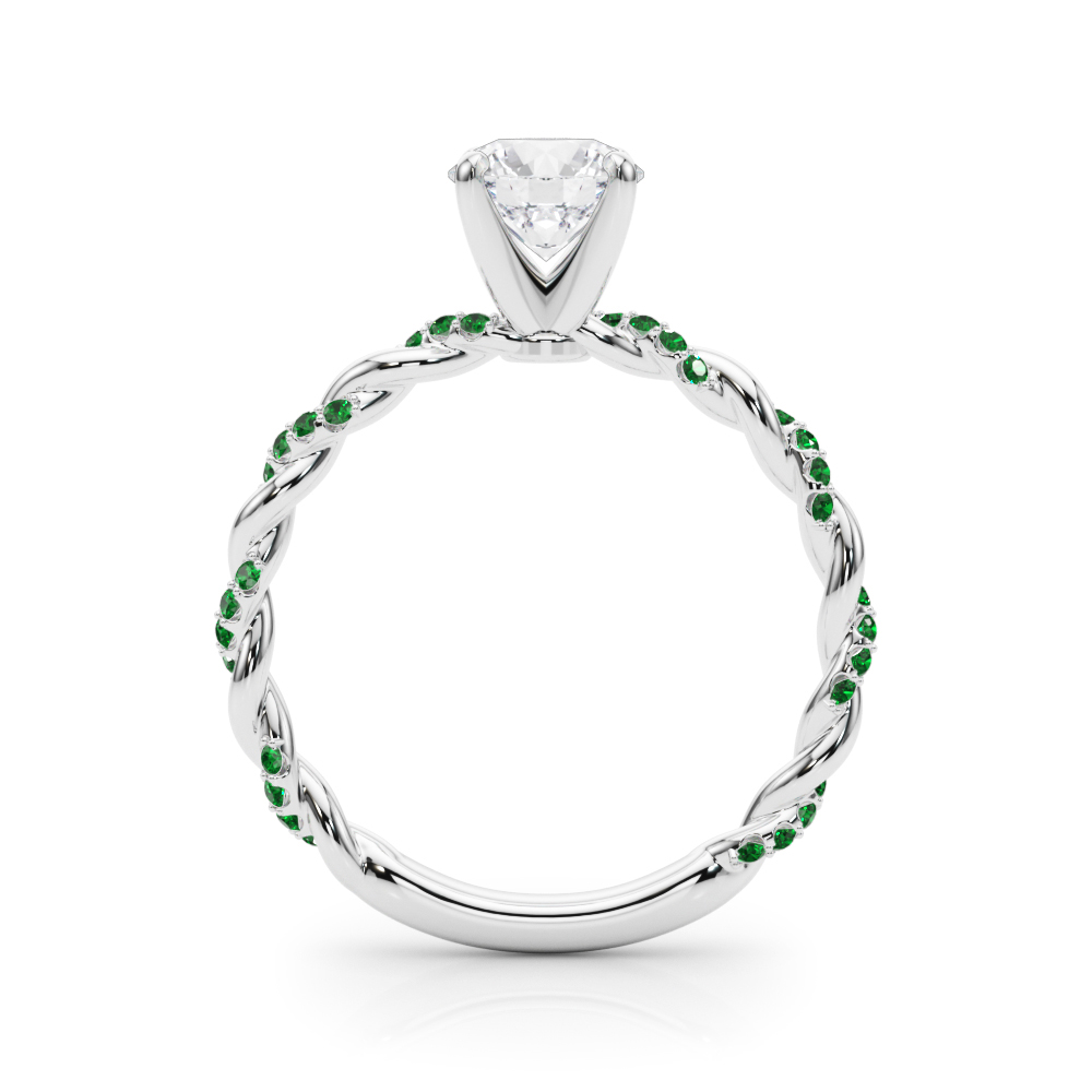 Freya Lab Emerald Twist Engagement Ring