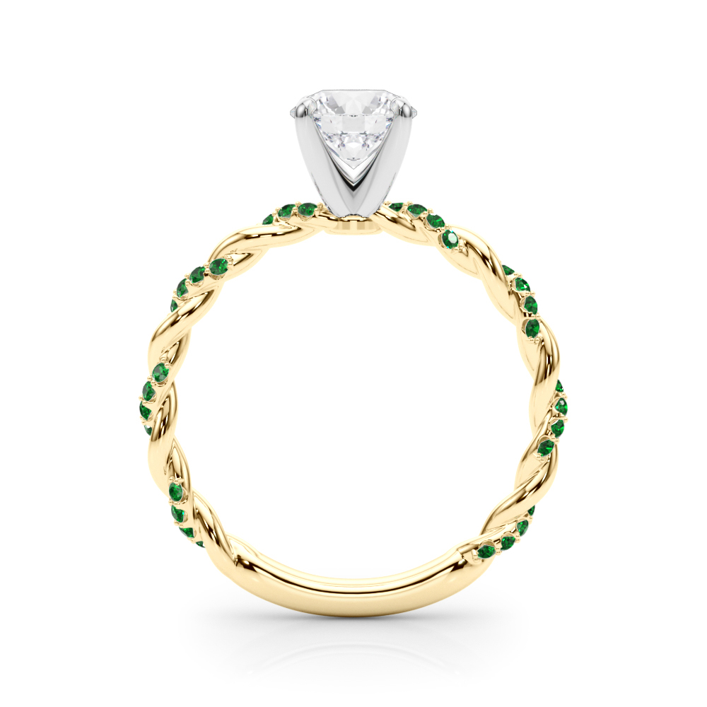 Freya Lab Emerald Twist Engagement Ring