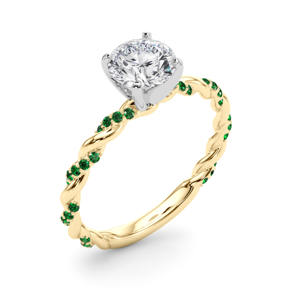 Freya Lab Emerald Twist Engagement Ring