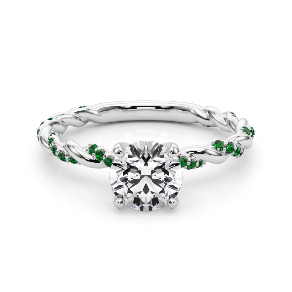 Freya Lab Emerald Twist Engagement Ring