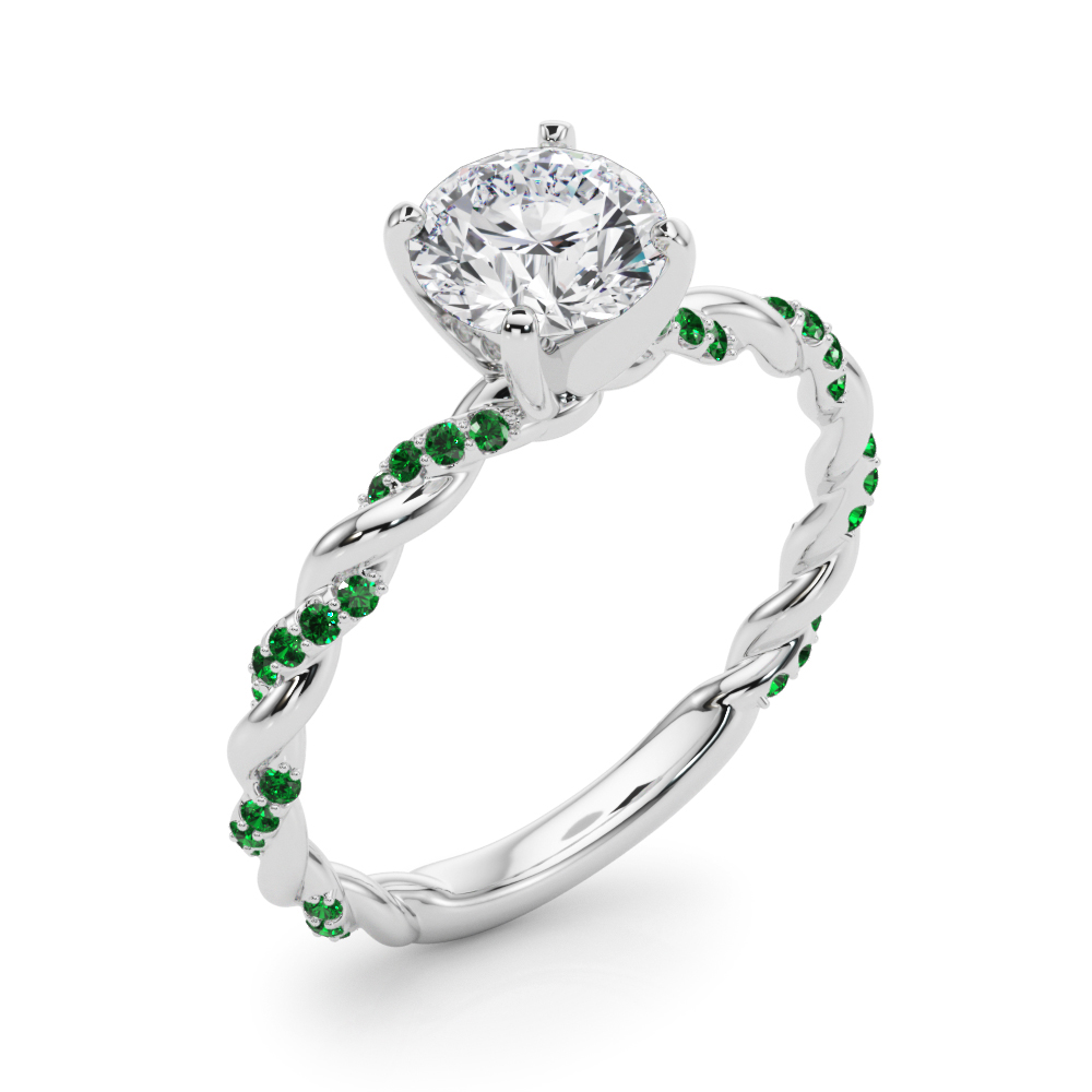 Freya Lab Emerald Twist Engagement Ring