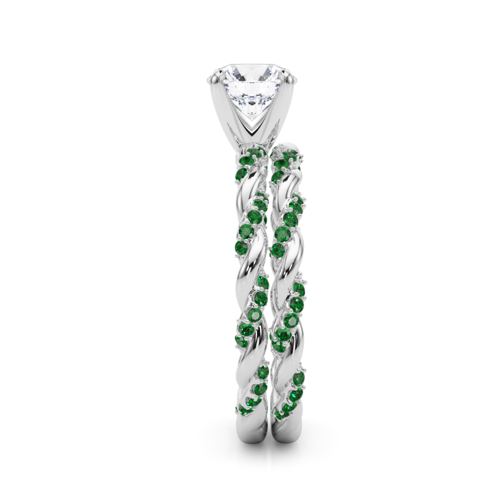 Freya Lab Emerald Twist Engagement Ring