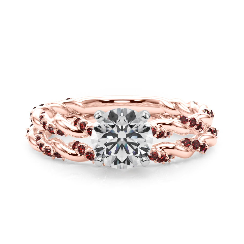Freya Lab Ruby Twist Engagement Ring