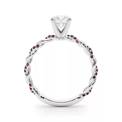 Freya Lab Ruby Twist Engagement Ring