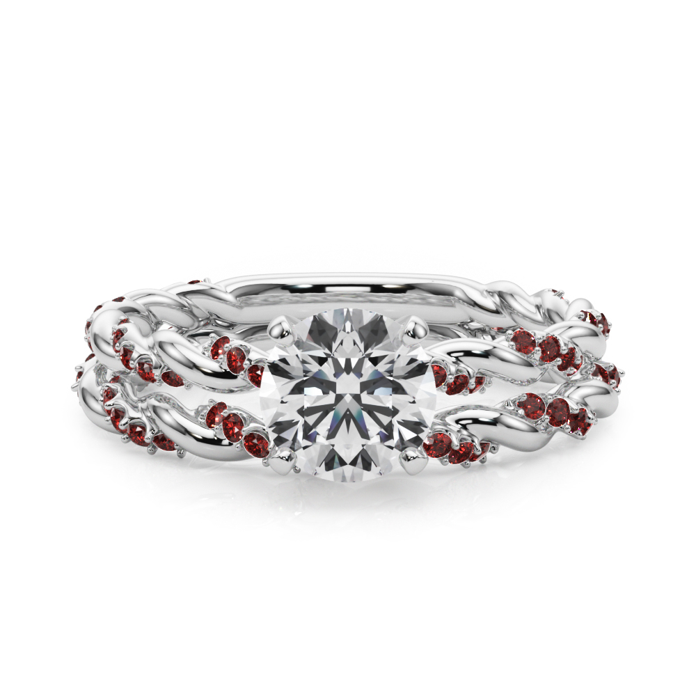 Freya Lab Ruby Twist Engagement Ring