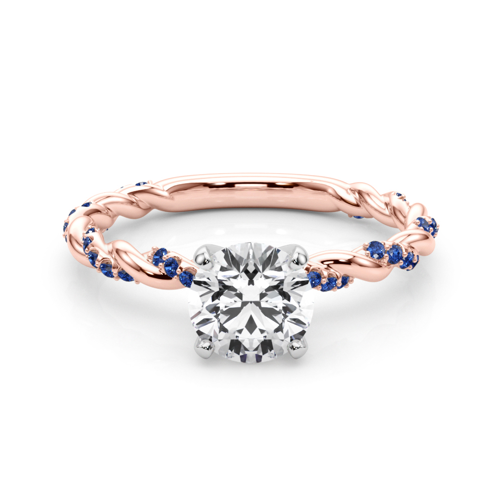 Freya Lab Sapphire Twist Engagement Ring
