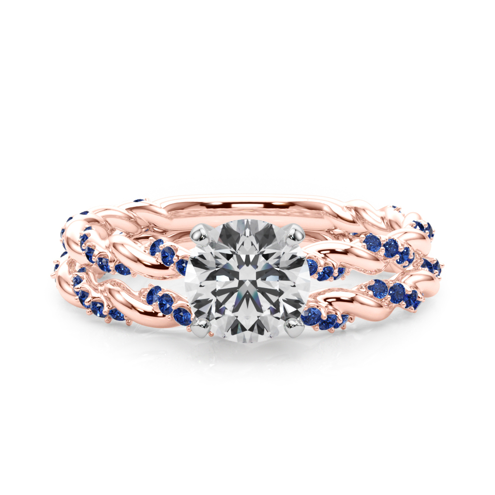 Freya Lab Sapphire Twist Engagement Ring