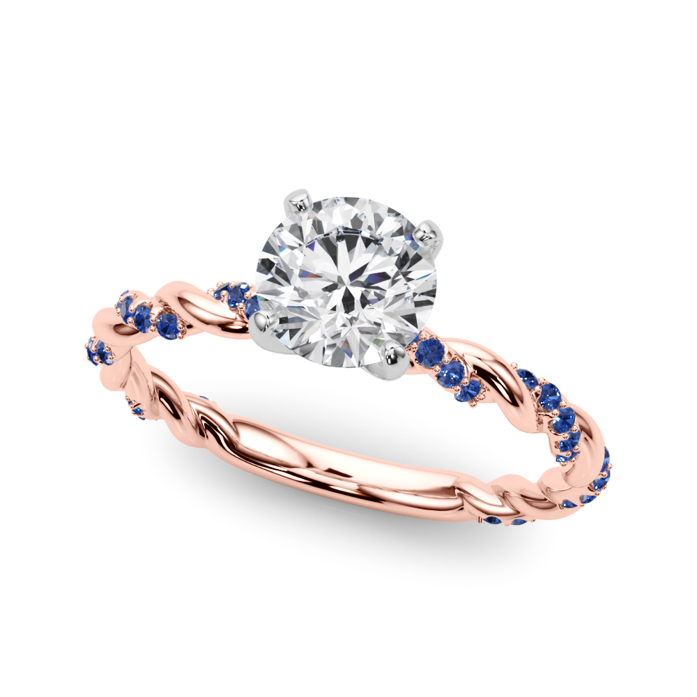 Freya Sapphire Twist Engagement Ring
