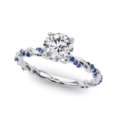 Freya Lab Sapphire Twist Engagement Ring
