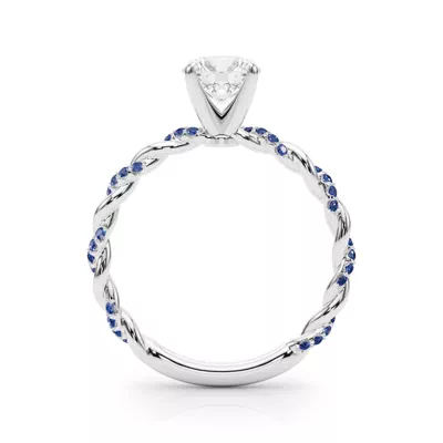 Freya Lab Sapphire Twist Engagement Ring