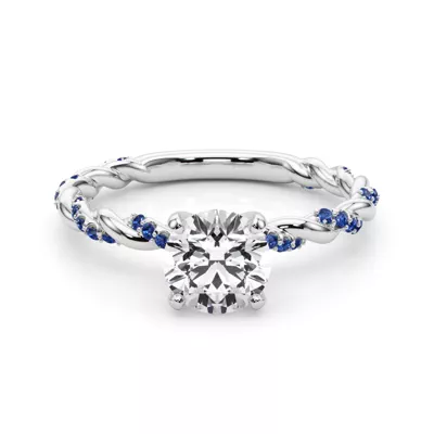 Freya Lab Sapphire Twist Engagement Ring