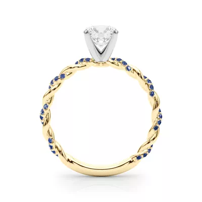 Freya Lab Sapphire Twist Engagement Ring