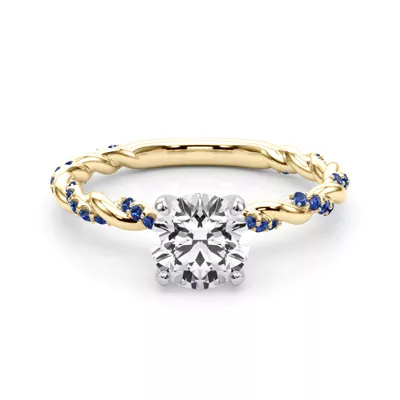 Freya Lab Sapphire Twist Engagement Ring