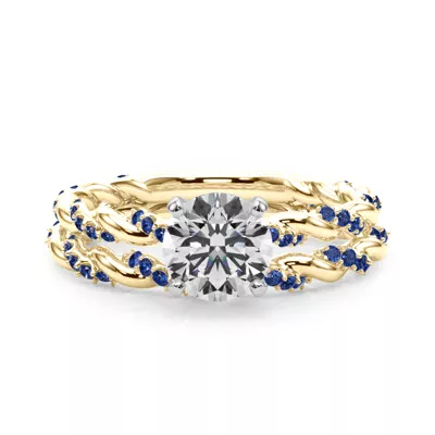 Freya Lab Sapphire Twist Engagement Ring