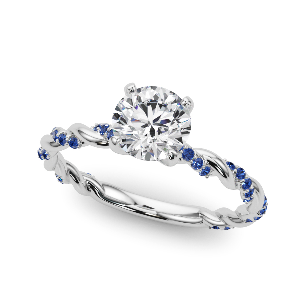 Freya Lab Sapphire Twist Engagement Ring