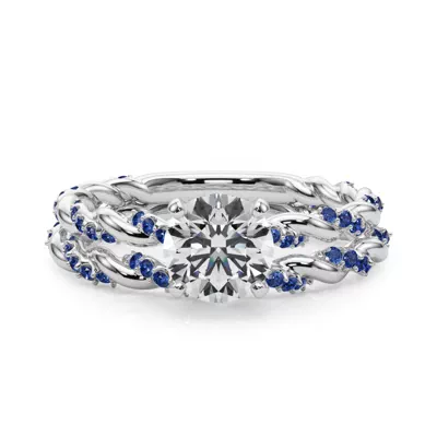 Freya Lab Sapphire Twist Engagement Ring