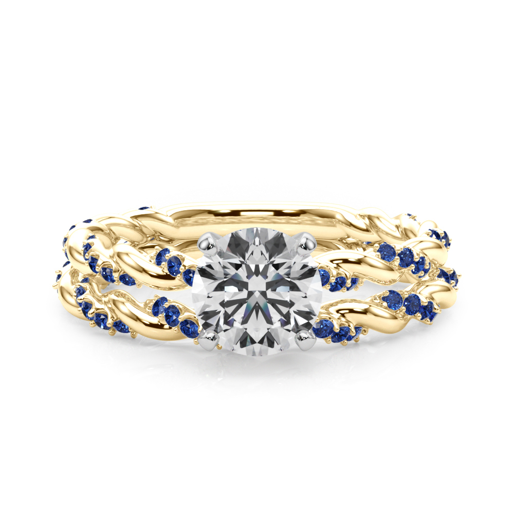 Freya Sapphire Twist Engagement Ring