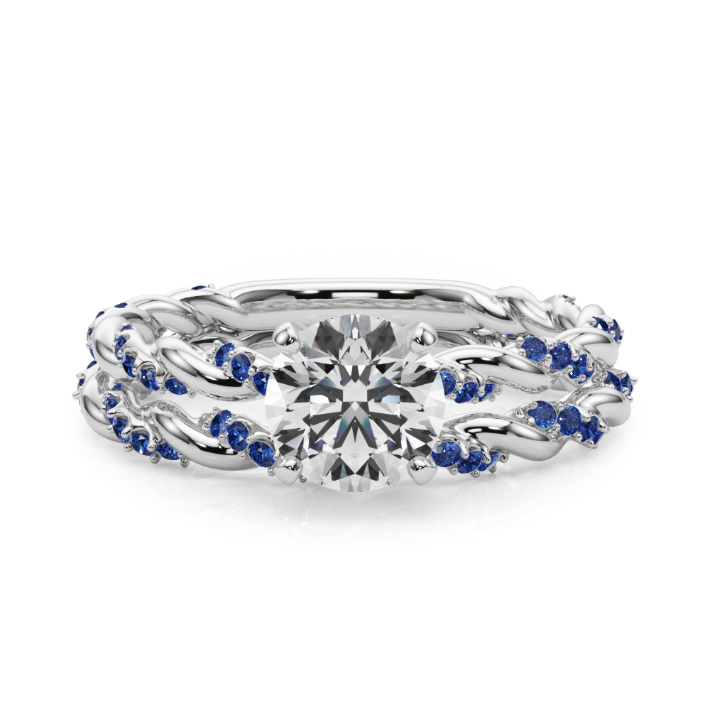 Freya Sapphire Twist Engagement Ring