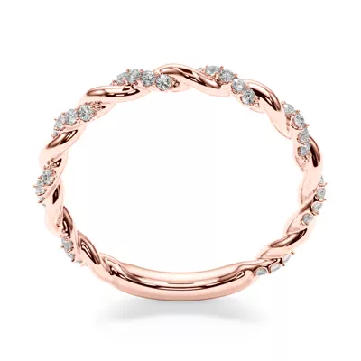 Freya Lab Diamond Twist Wedding Band