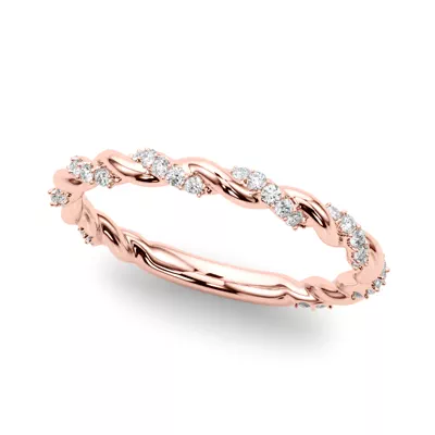 Freya Diamond Twist Wedding Band
