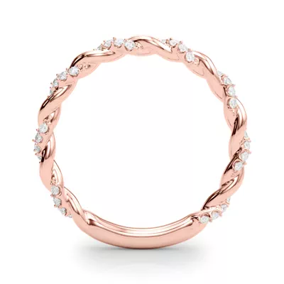 Freya Diamond Twist Wedding Band