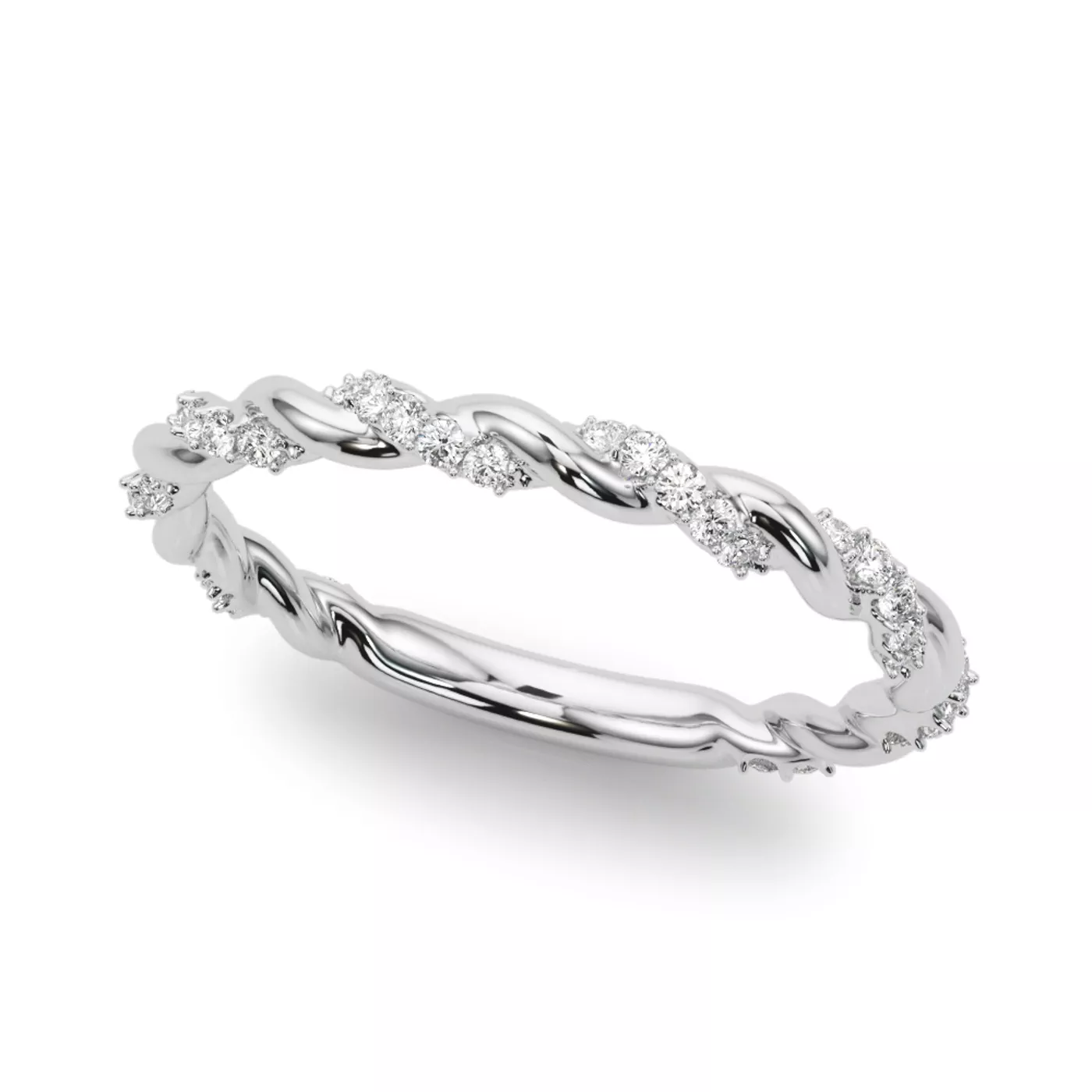 Freya Diamond Twist Wedding Band