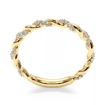 Freya Lab Diamond Twist Wedding Band